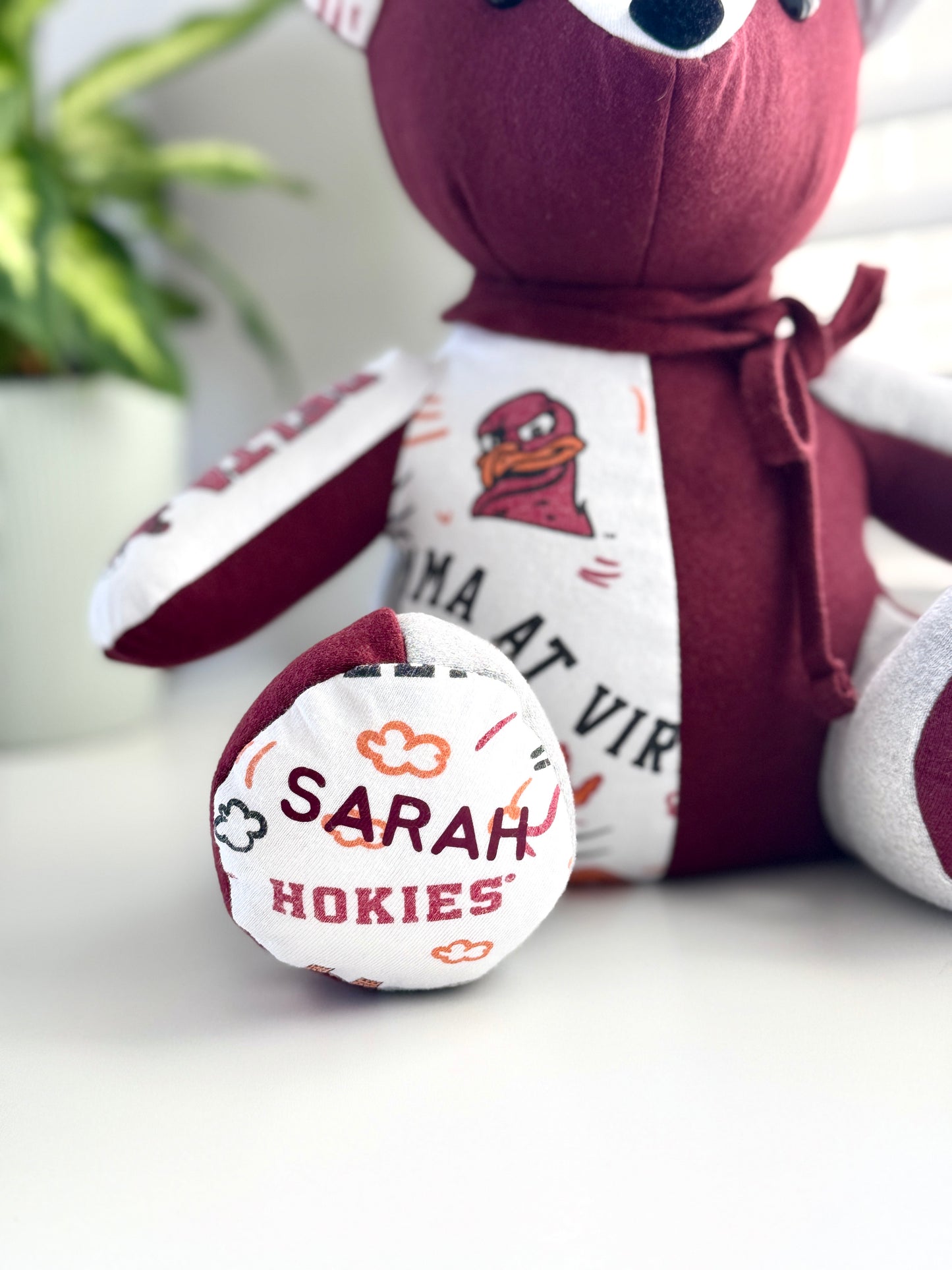 Custom Memory Teddy Bear – Made from College Shirts, Jerseys, Graduation Outfits & More