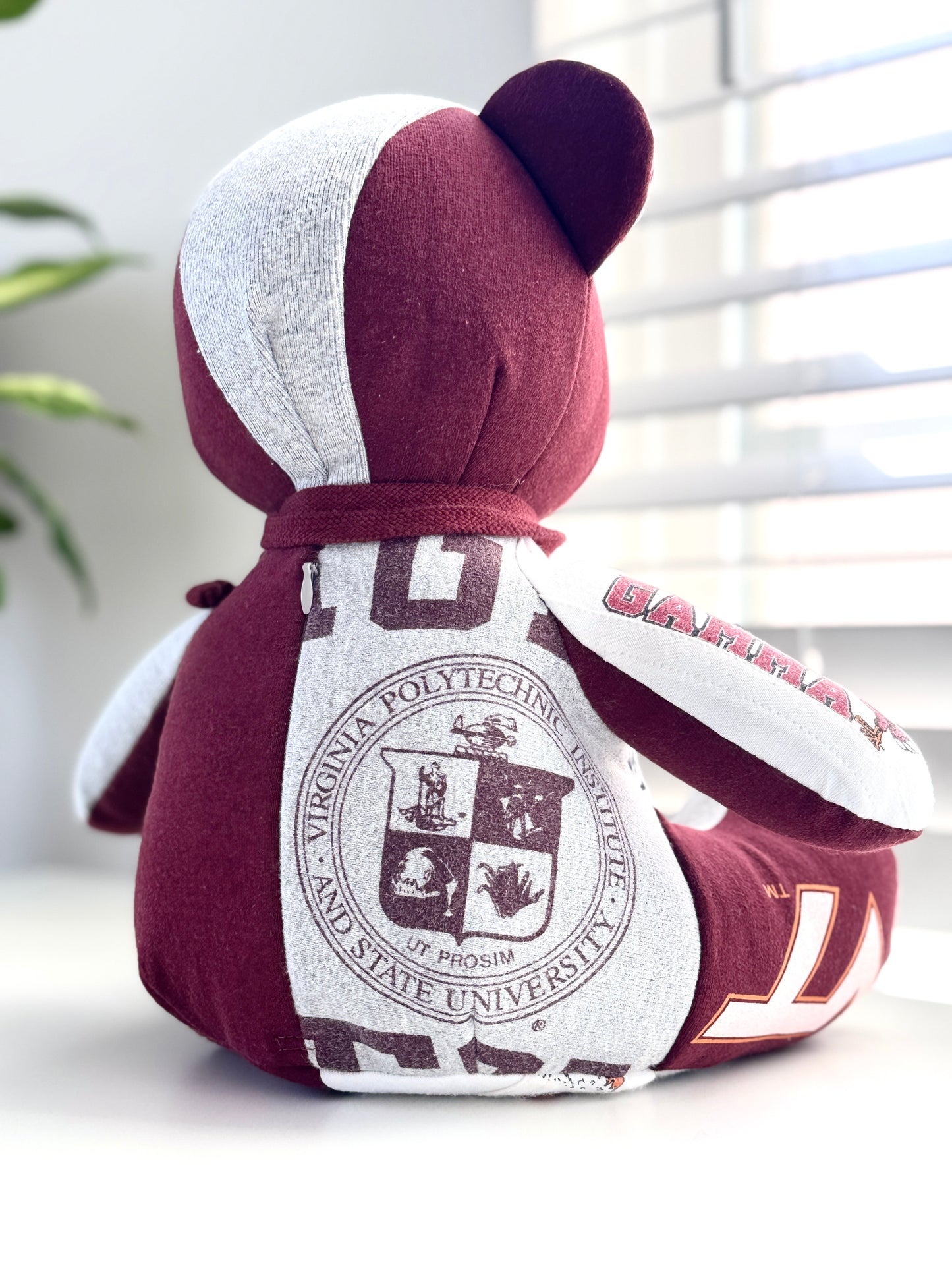 Custom Memory Teddy Bear – Made from College Shirts, Jerseys, Graduation Outfits & More