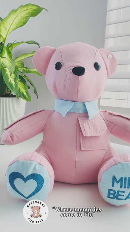 Custom Bear Made from Your Loved One’s Clothes